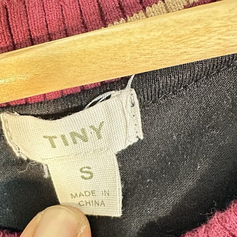 TINY Anthropologie Retro Woman's‎ Top Raglan Baseball Top Small - Picture 5 of 7
